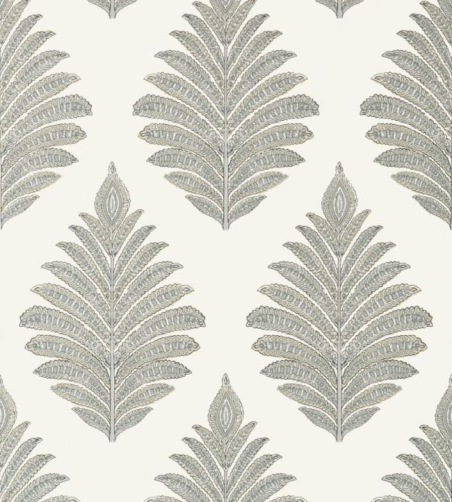 Palampore Leaf Wallpaper - Grey - AT78724 - Anna French - Premier Wallcovering