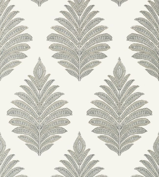 Palampore Leaf Wallpaper - Grey - AT78724 - Anna French - Premier Wallcovering