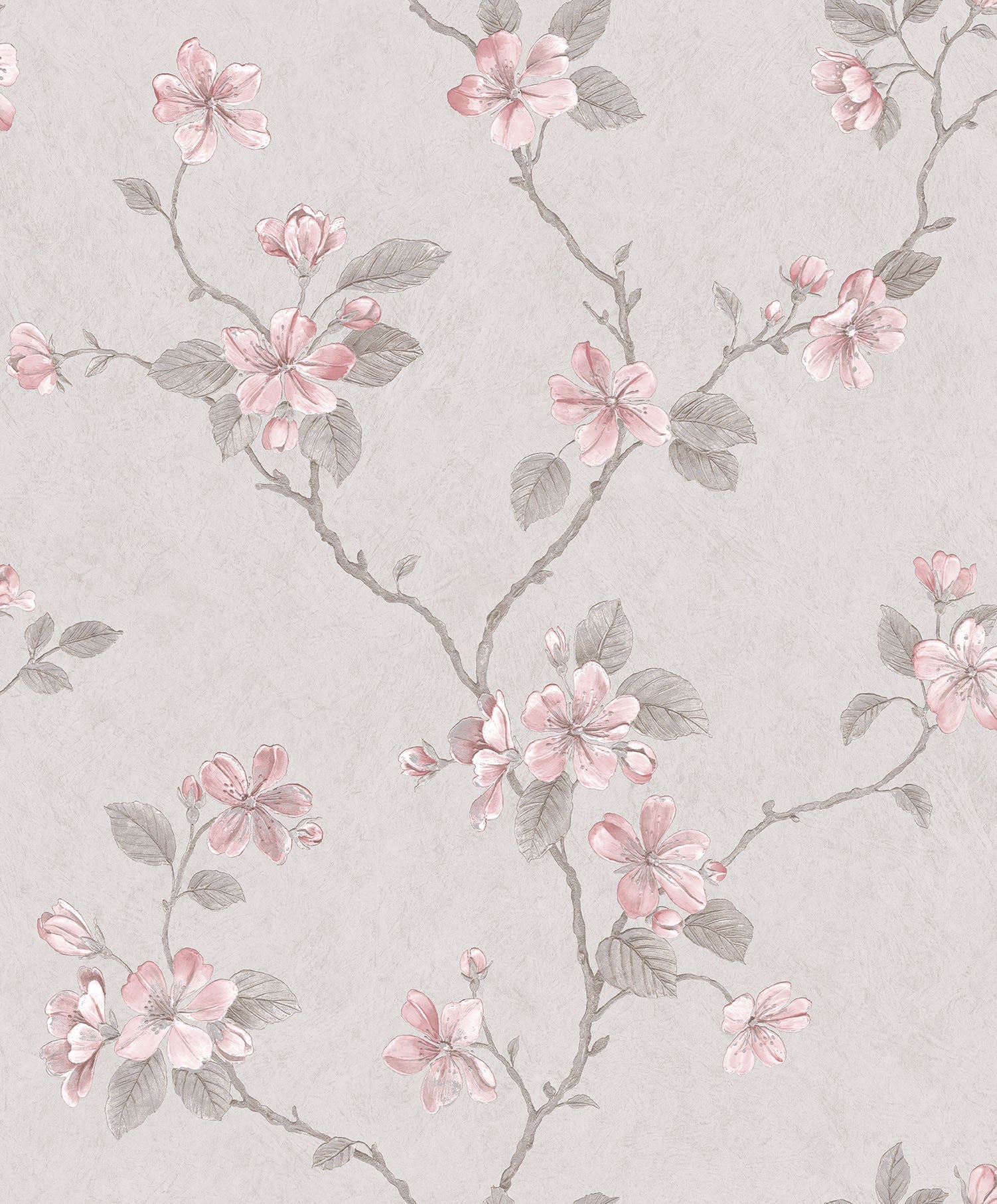 Palazzo Floral Bushes Wallpaper - Pink / Grey - Galerie - G67614 - Premier Wallcovering