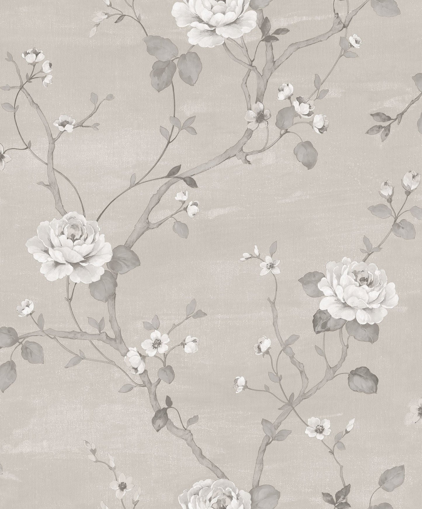 Palazzo Large Floral Wallpaper - Grey / Metallic - Galerie - G67603 - Premier Wallcovering