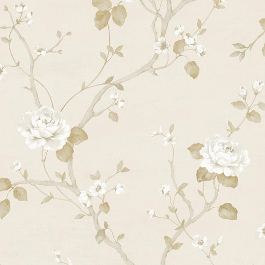 Palazzo Luisella Floral Wallpaper - Cream / Beige / Gold - Galerie - G68667 - Premier Wallcovering