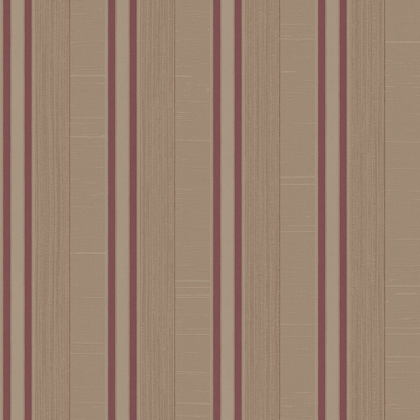 Palazzo Striped Wallpaper - Claret / Dark Beige - Galerie - G67626 - Premier Wallcovering
