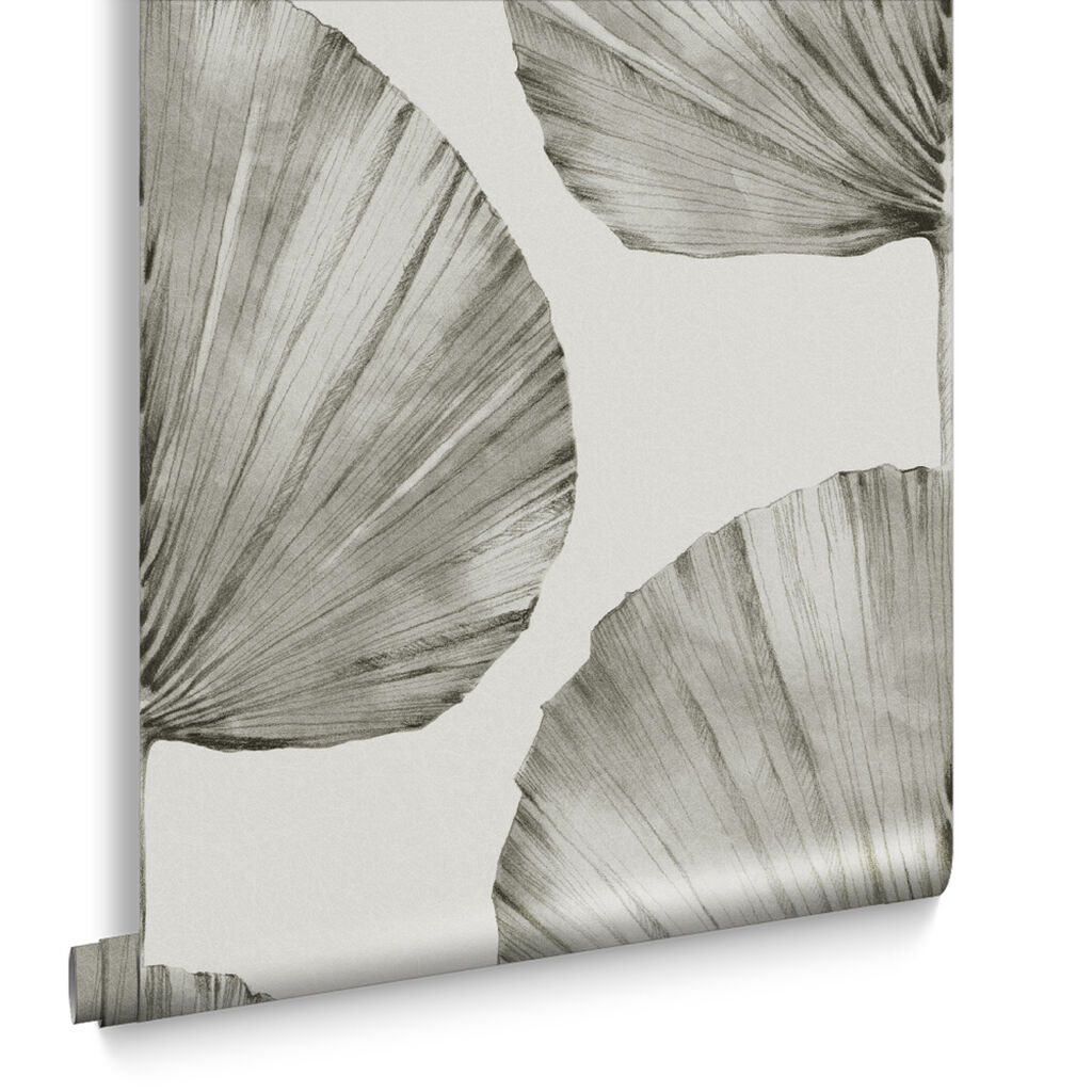 Palm Fan Wallpaper - Stone - Graham & Brown - 112196 - Premier Wallcovering
