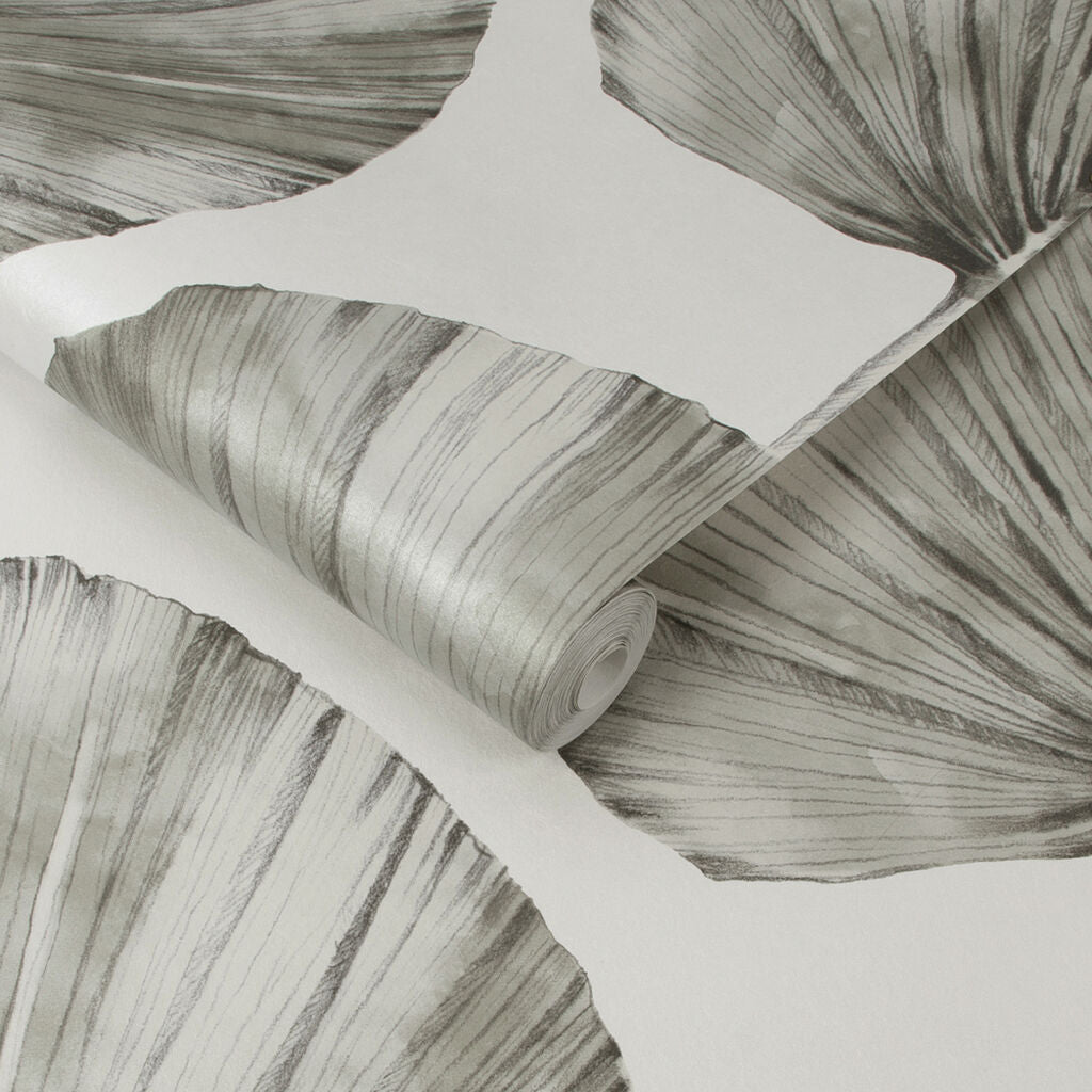 Palm Fan Wallpaper - Stone - Graham & Brown - 112196 - Premier Wallcovering
