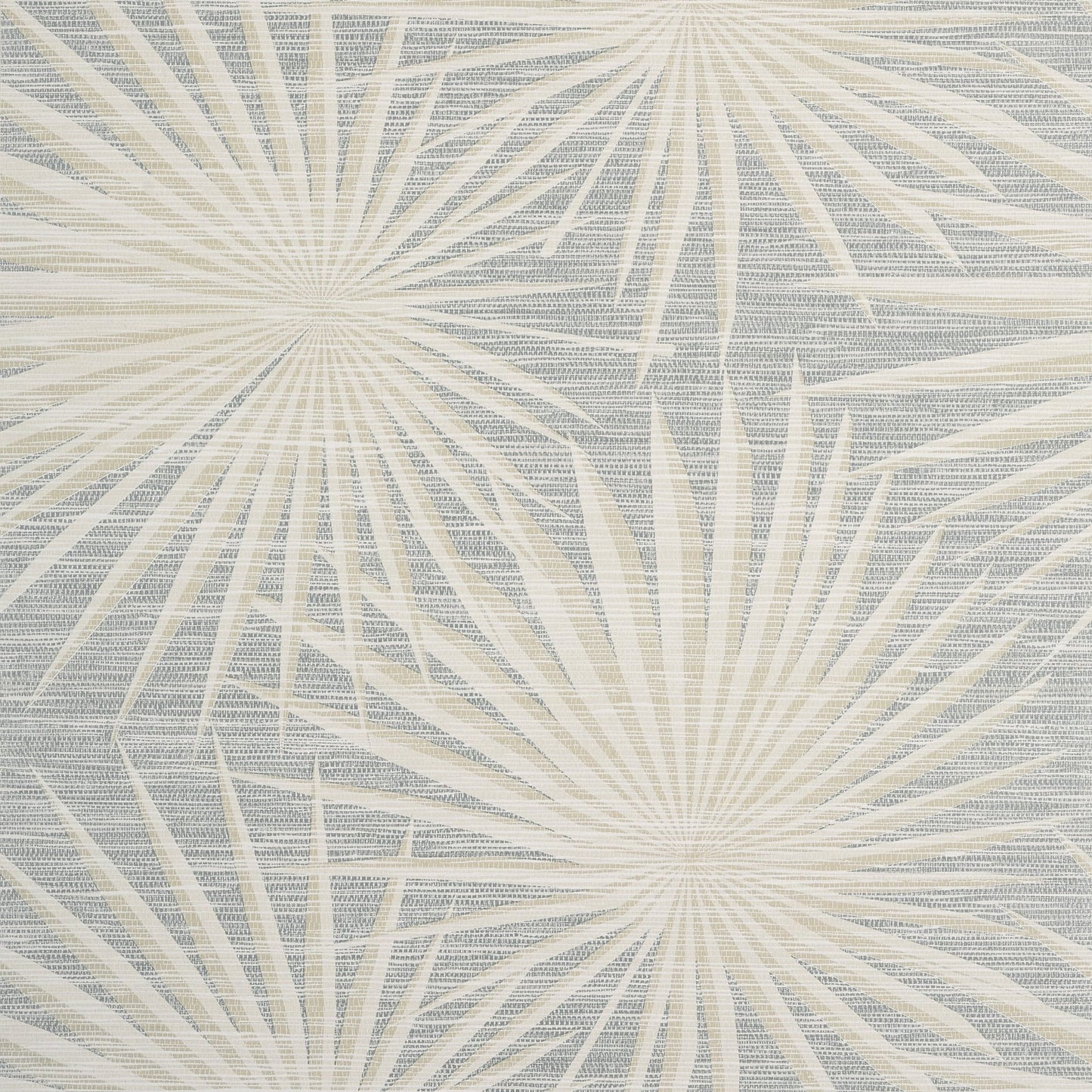 Palm Frond Wallpaper - Metallic Silver on Beige - Thibaut - T10146 - Premier Wallcovering