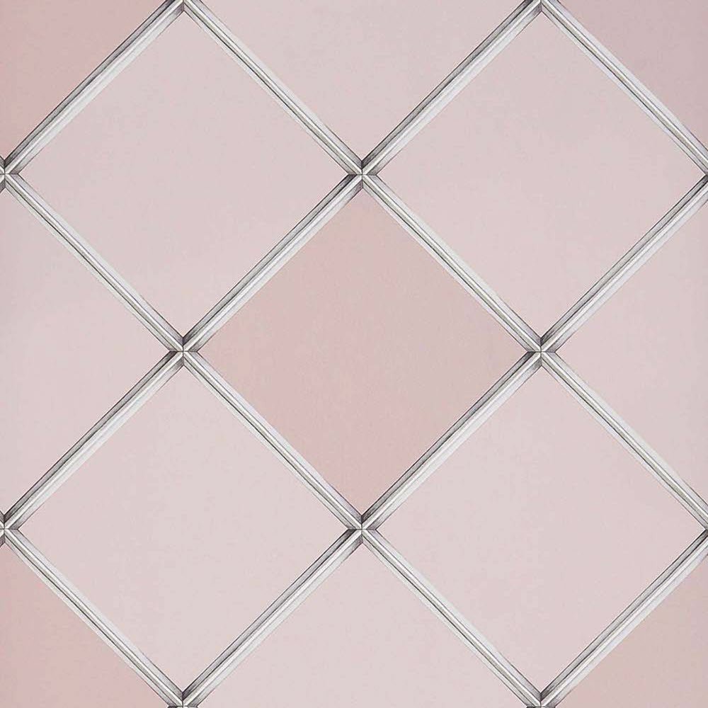 Palm House Trellis Wallpaper - Blush - Osborne & Little - W7451-04 - Premier Wallcovering