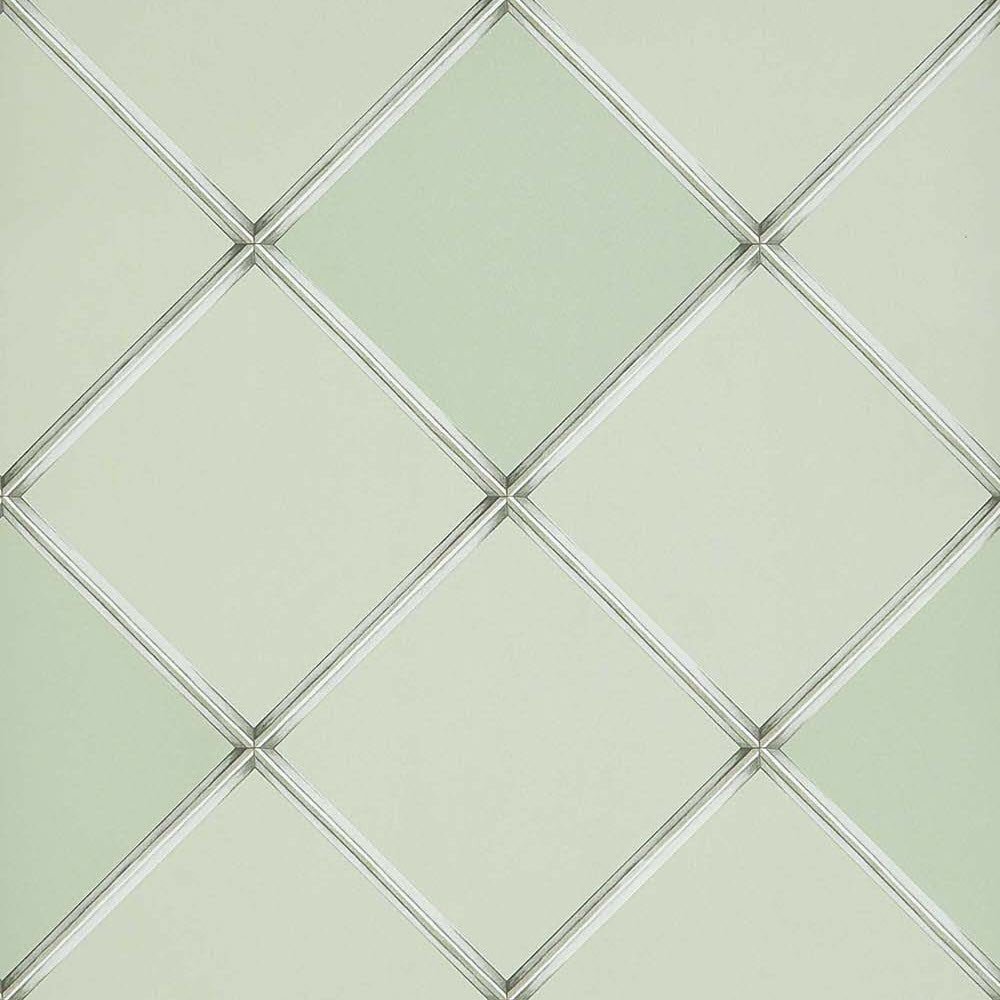 Palm House Trellis Wallpaper - Soft Green - Osborne & Little - W7451-03 - Premier Wallcovering
