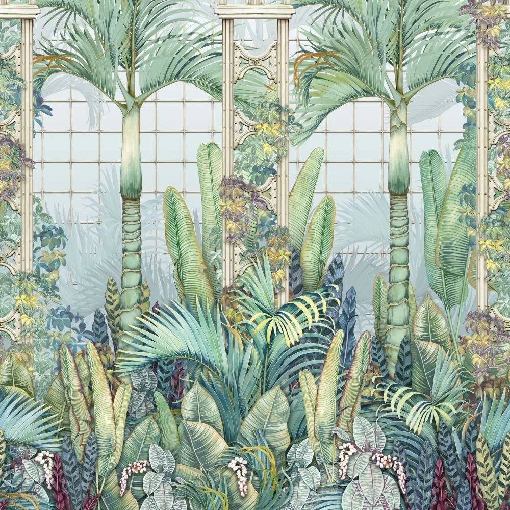 Palm House Wallpaper - Sky - Osborne & Little - W7452-02 - Premier Wallcovering