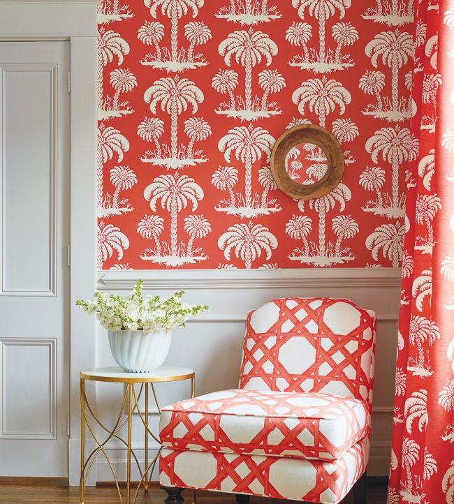 Palm Island Wallpaper - Yellow - Thibaut - T13148 - Premier Wallcovering