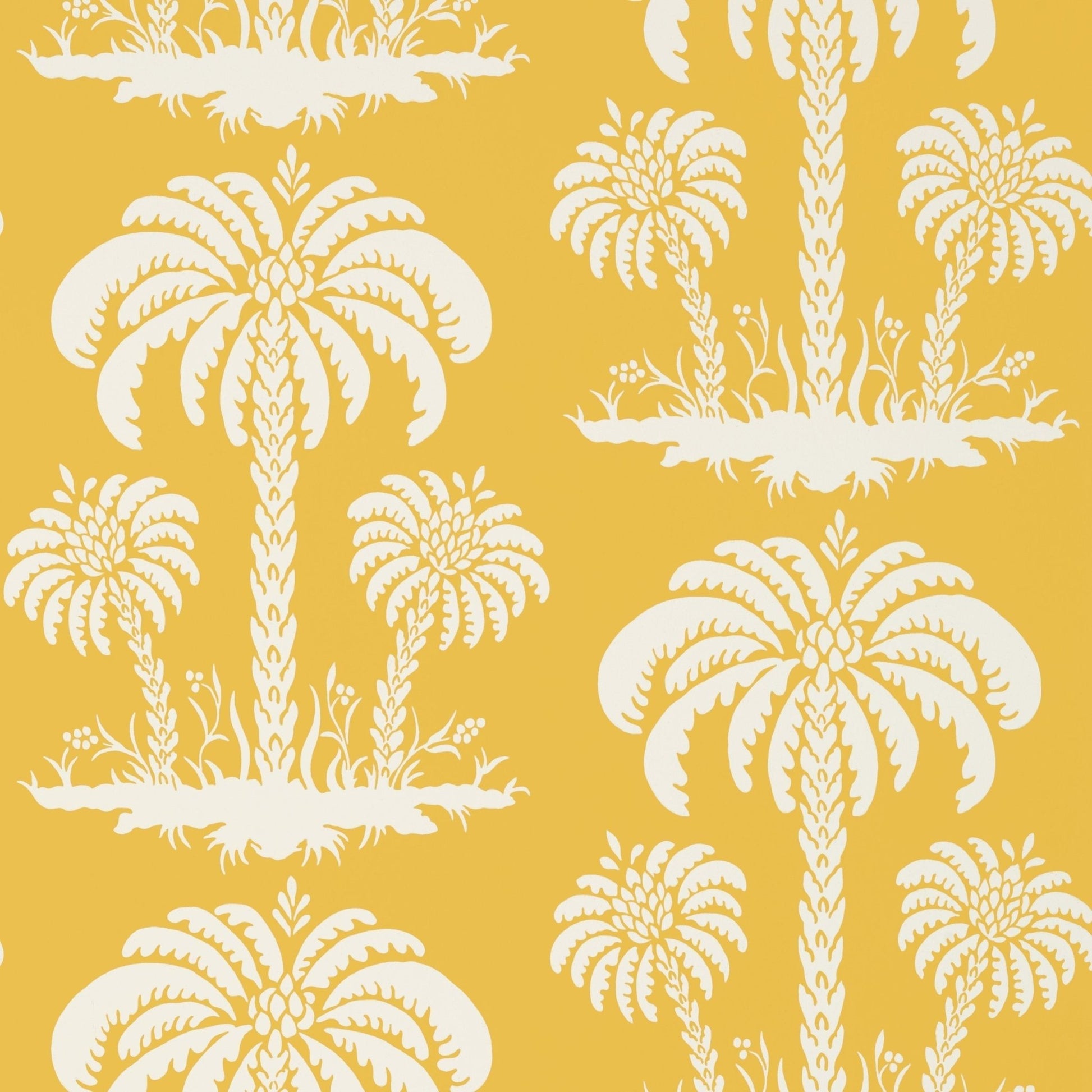 Palm Island Wallpaper - Yellow - Thibaut - T13148 - Premier Wallcovering