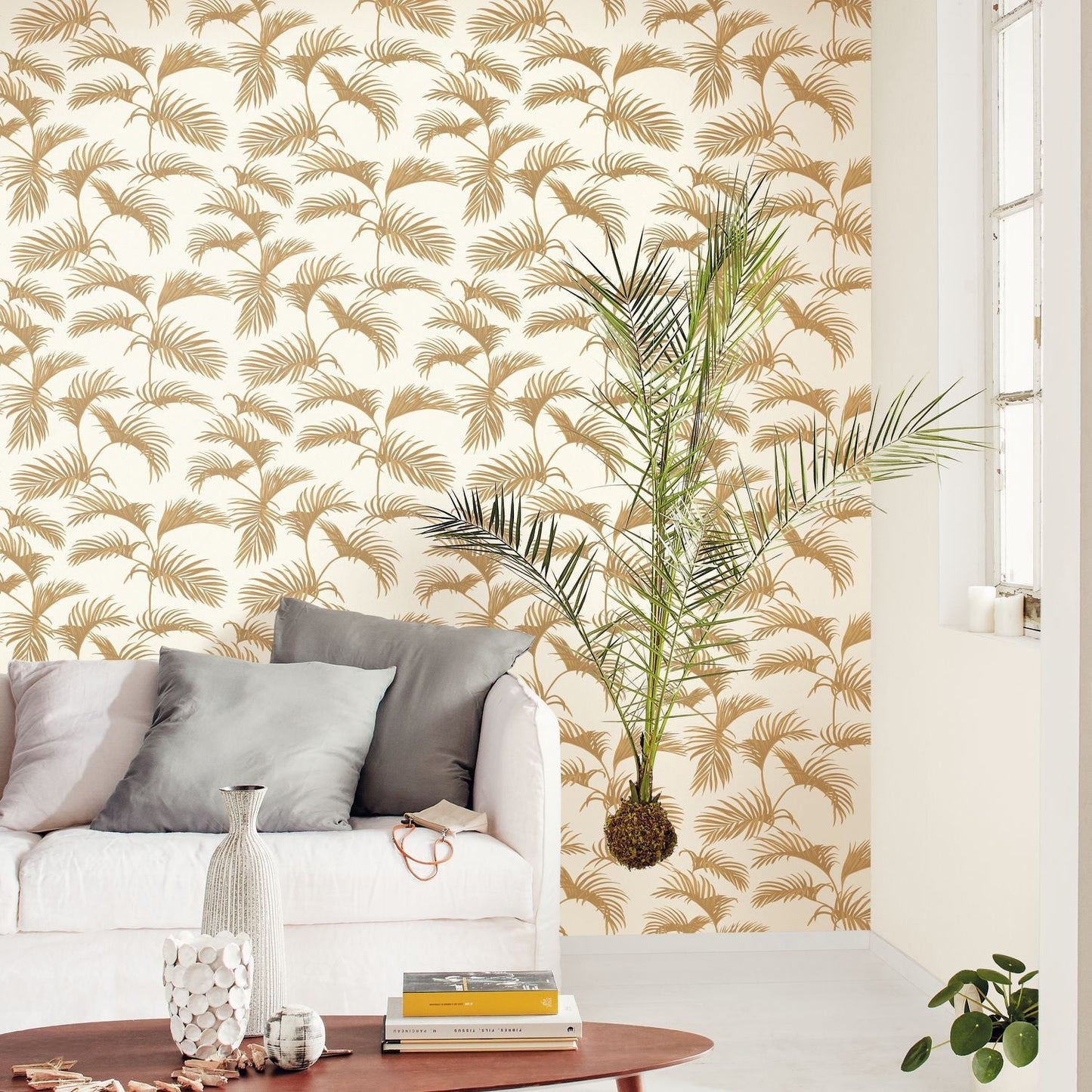 Palm Jungle Wallpaper - Blanc - Caselio - 101250020 - Premier Wallcovering