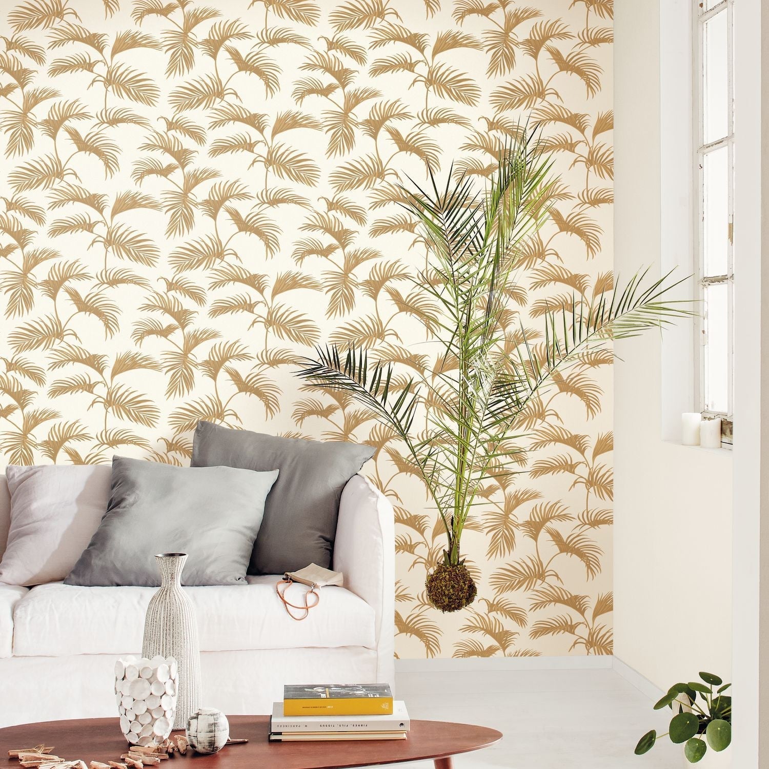 Palm Jungle Wallpaper - Blanc - Caselio - 101250020 - Premier Wallcovering