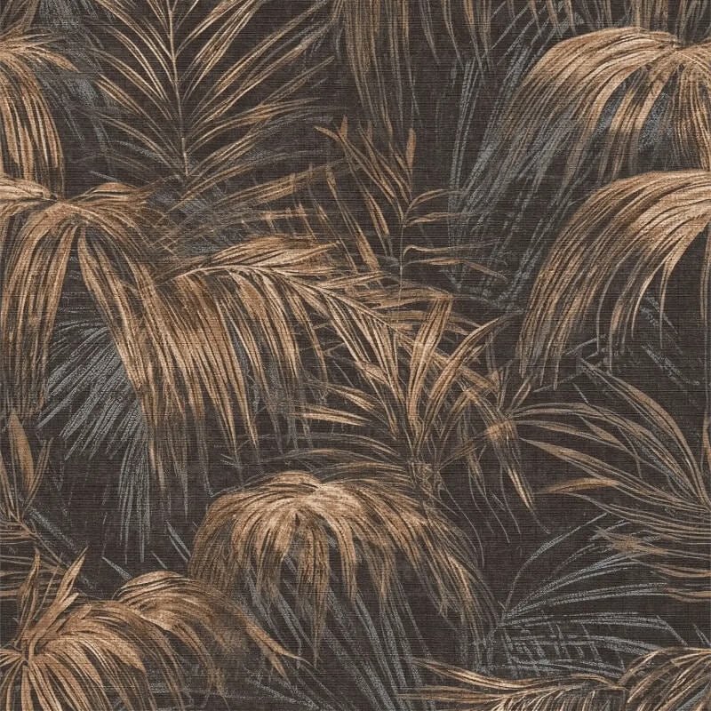 Palm Leaf Motif Wallpaper - Brown/Beige - Michalsky Living - 39981-2 - Premier Wallcovering