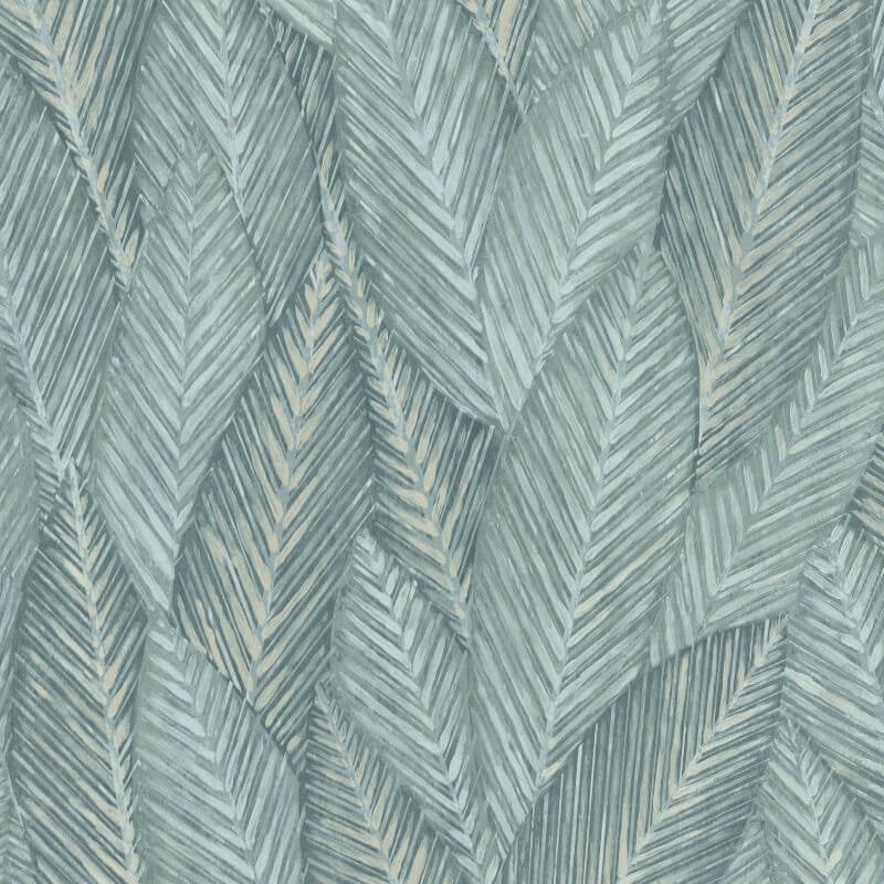 Palm Leaves Foliage Wallpaper - Light Blue - Erismann - 10391 - 35 - Premier Wallcovering