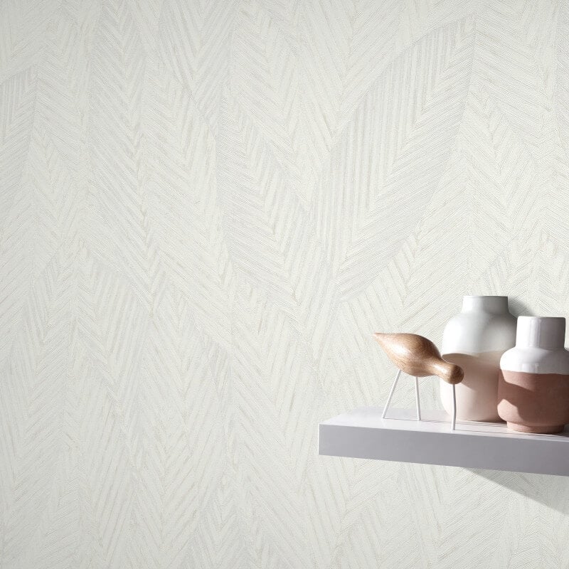 Palm Leaves Foliage Wallpaper - Cream - Erismann - 10391 - 31 - Premier Wallcovering
