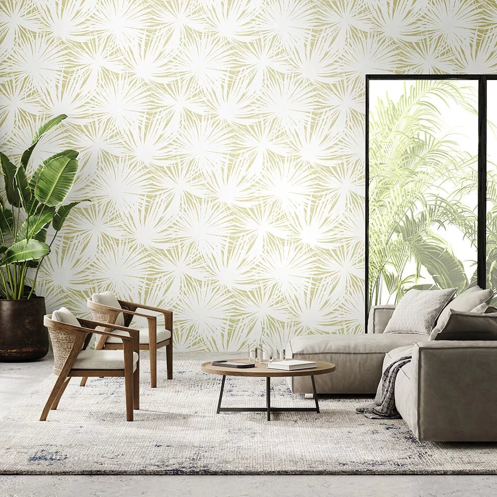 Palm Silhouette Wallpaper - Moss - Ohpopsi - LBK50146W - Premier Wallcovering