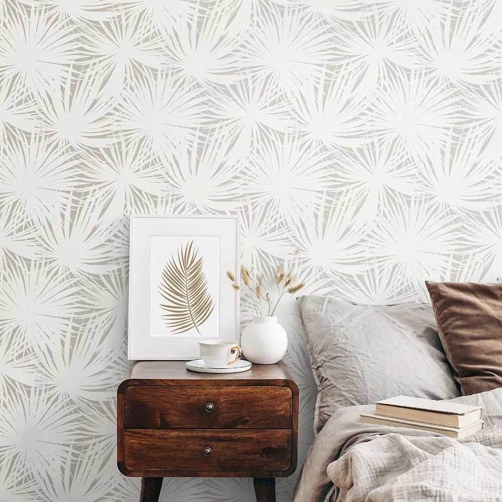 Palm Silhouette Wallpaper - Cloud - Ohpopsi - LBK50111W - Premier Wallcovering
