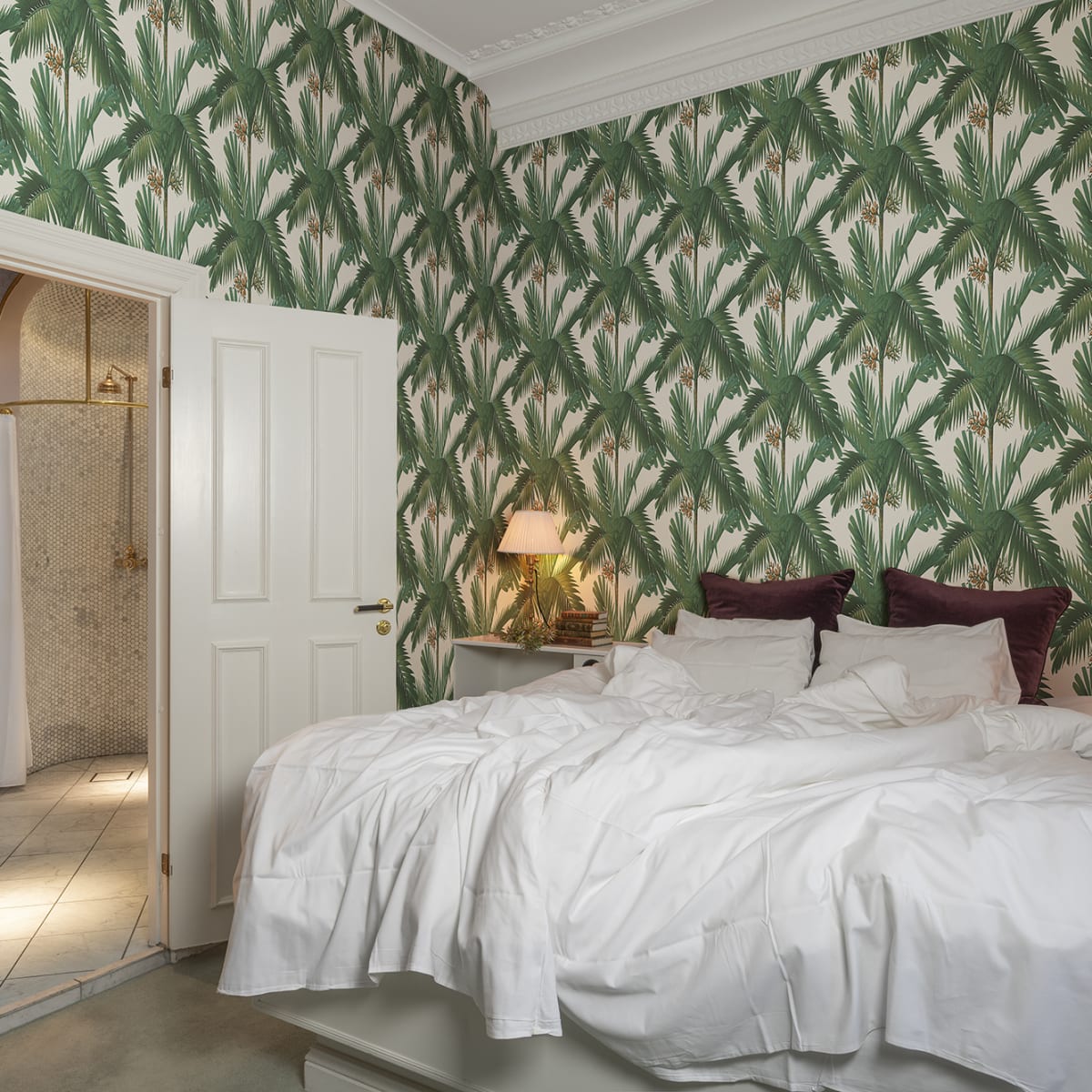 Palm Spring Wallpaper - Pearl - Rebel Walls - R17572 - Premier Wallcovering