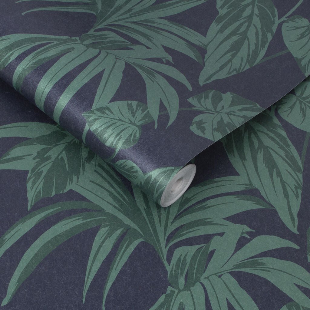 Palma Wallpaper - Midnight - Graham & Brown - 107607 - Premier Wallcovering