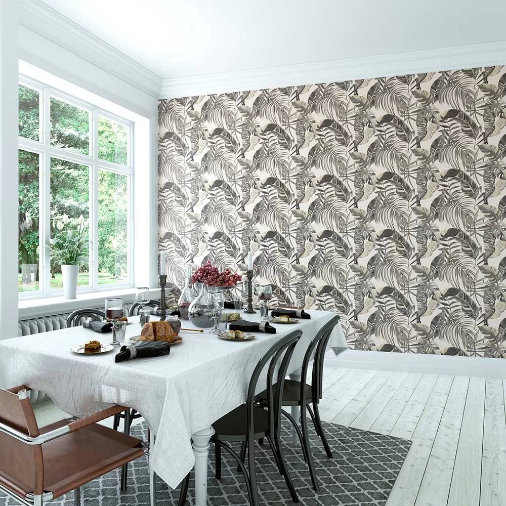 Palmera Wallpaper - Sable & Stone - Ohpopsi - WLD53102W - Premier Wallcovering