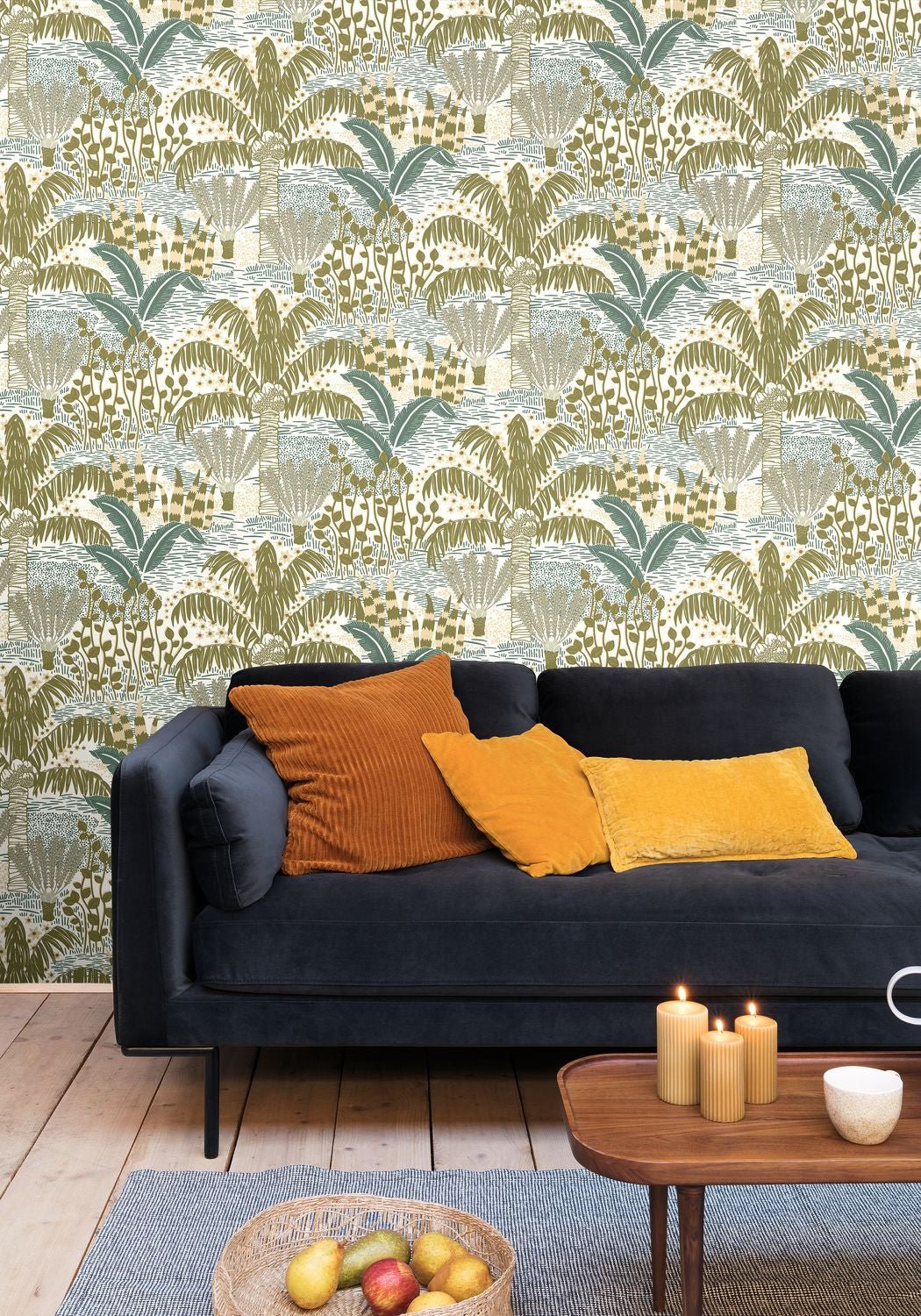 Palmeraie Wallpaper - Olive - Caselio - 103697172 - Premier Wallcovering