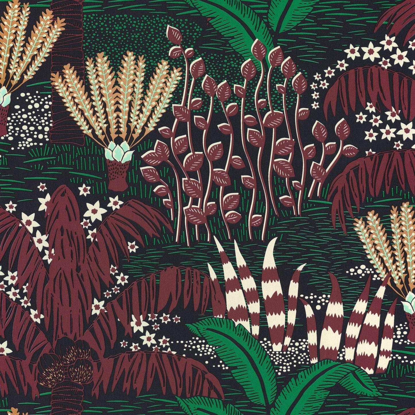 Palmeraie Wallpaper - Bordeaux - Caselio - 103699080 - Premier Wallcovering