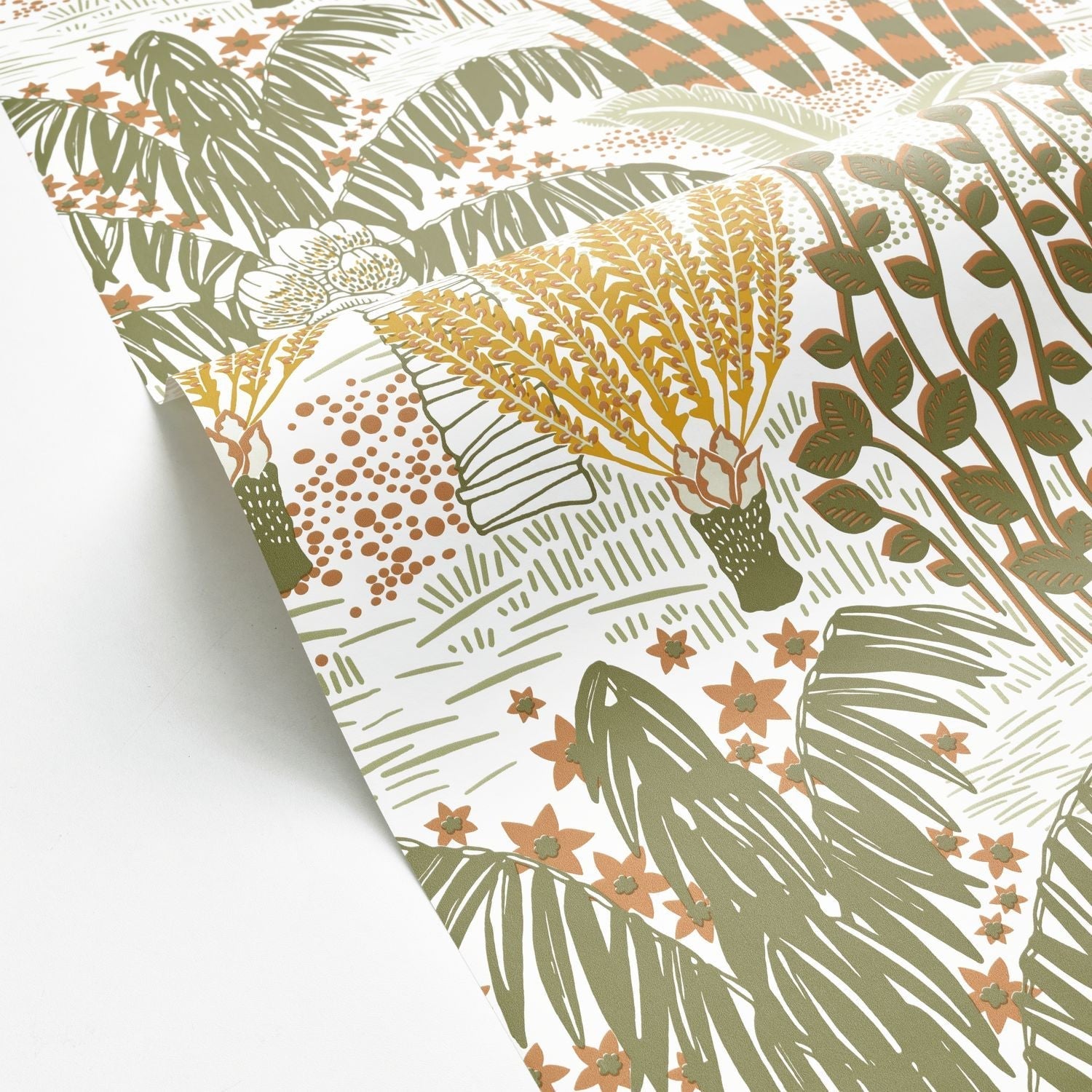 Palmeraie Wallpaper - Kaki Jaune - Caselio - 103697024 - Premier Wallcovering