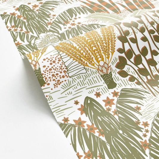 Palmeraie Wallpaper - Kaki Jaune - Caselio - 103697024 - Premier Wallcovering