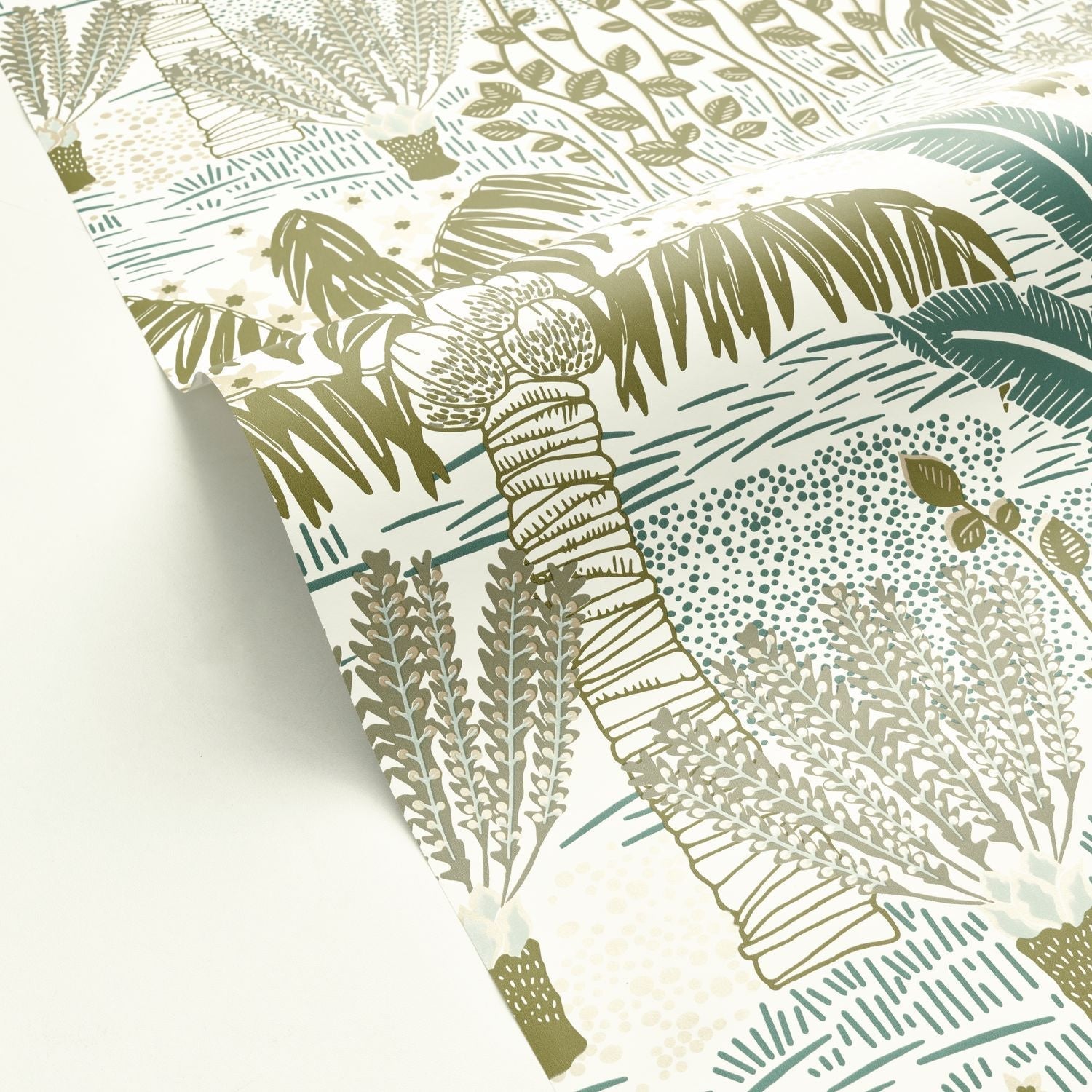 Palmeraie Wallpaper - Olive - Caselio - 103697172 - Premier Wallcovering