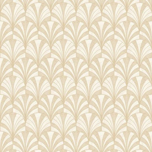 Palmette 1930 Wallpaper - Beige - Casadeco - 85731202 - Premier Wallcovering