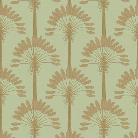 Palmette Wallpaper - Olive and Gold - LAN100193 - Lucie Annabel - Premier Wallcovering