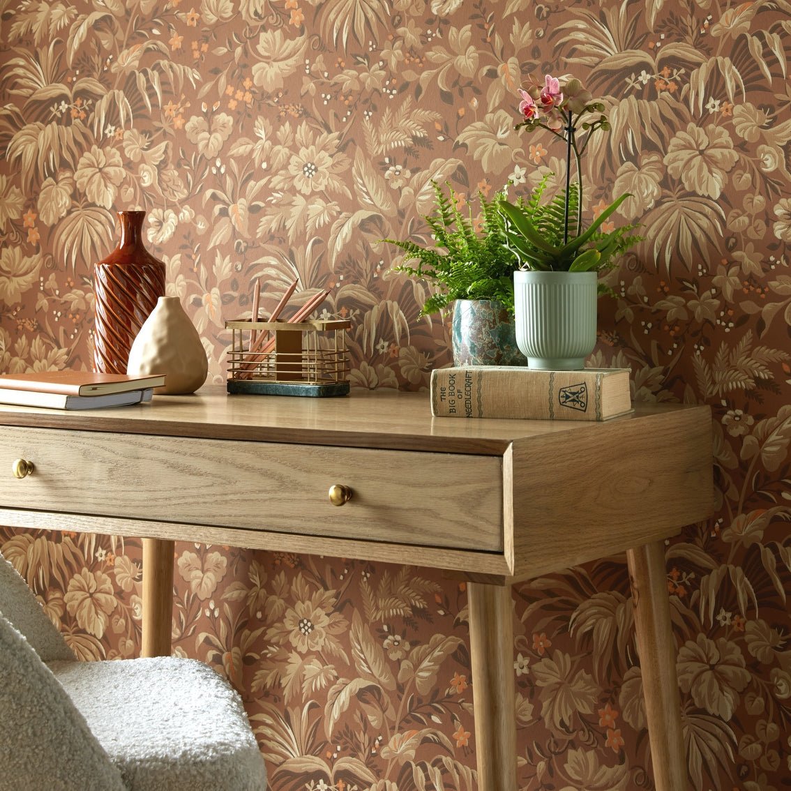 Palmette Wallpaper - Clay - 1838 wallcoverings - 2513 - 184 - 03 - Premier Wallcovering