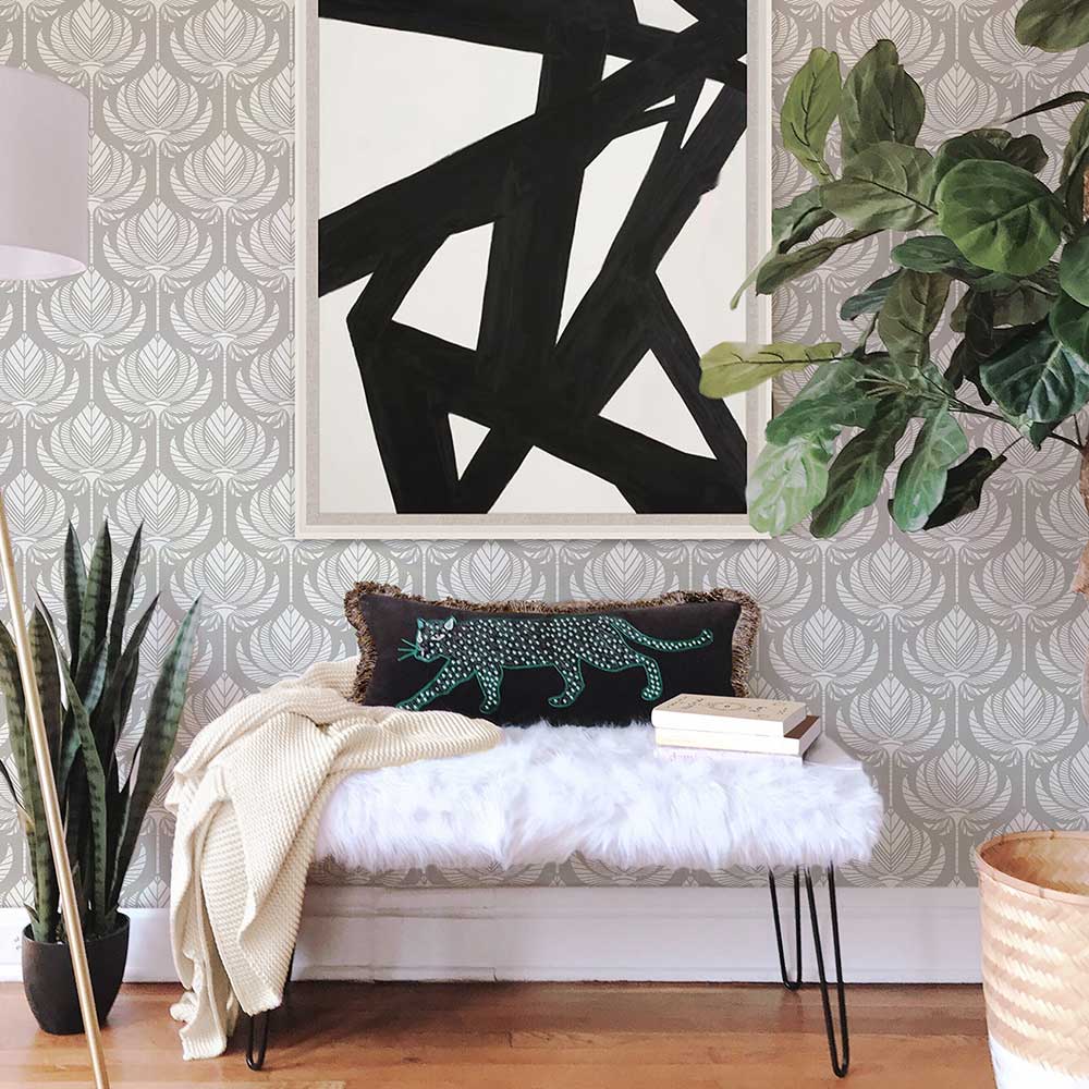 Palmier Wallpaper - Grey - A Street Prints - FD26425 - Premier Wallcovering