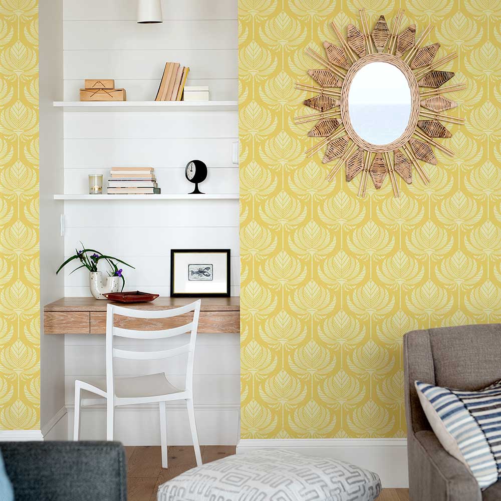 Palmier Wallpaper - Yellow - A Street Prints - FD26427 - Premier Wallcovering
