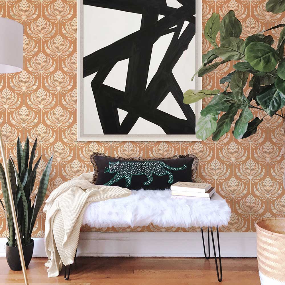 Palmier Wallpaper - Spice - A Street Prints - FD26423 - Premier Wallcovering