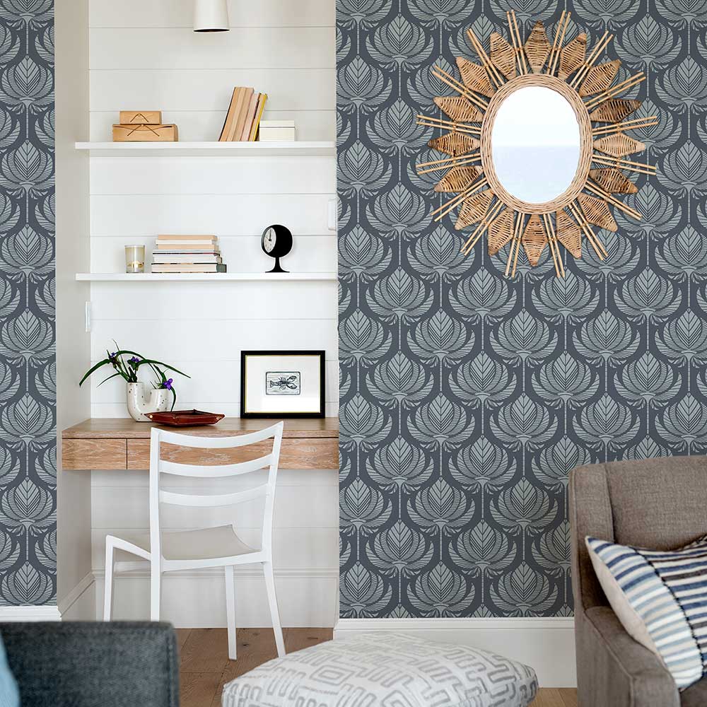 Palmier Wallpaper - Navy - A Street Prints - FD26424 - Premier Wallcovering
