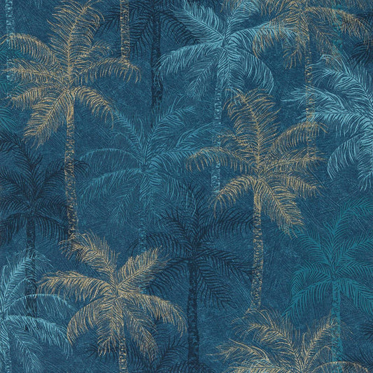Palmyra Wallpaper - Denim - Clarke & Clarke - W0189/01 - Premier Wallcovering