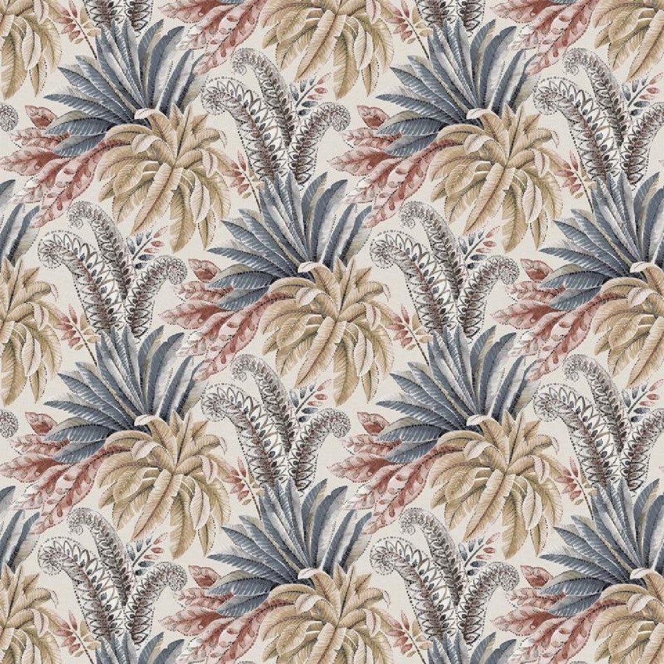 Paloma Wallpaper - Terracotta/Ochre/Steel - Osborne & Little - W7614-01 - Premier Wallcovering