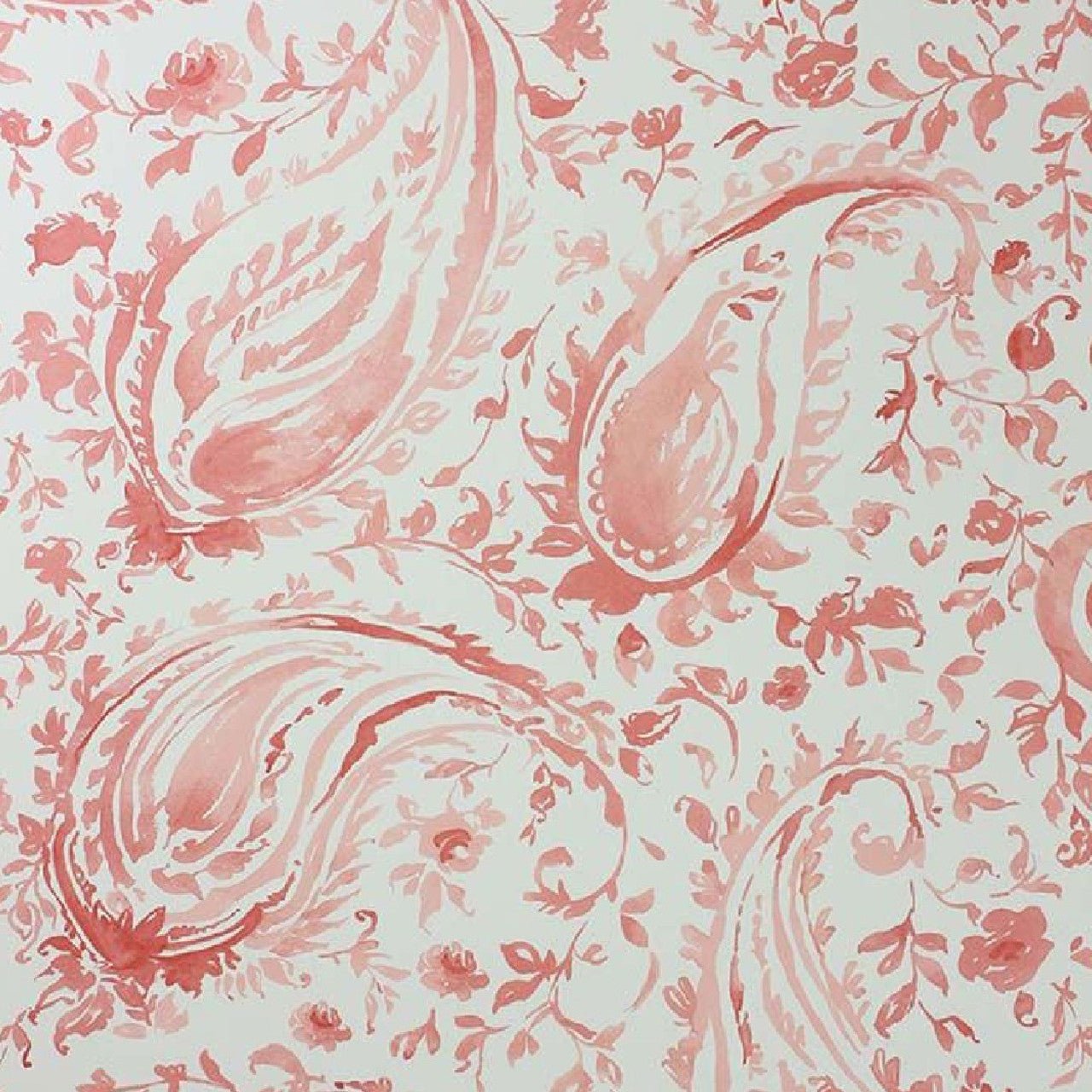 Pamir Wallpaper - Coral - Nina Campbell - NCW4183-06 - Premier Wallcovering