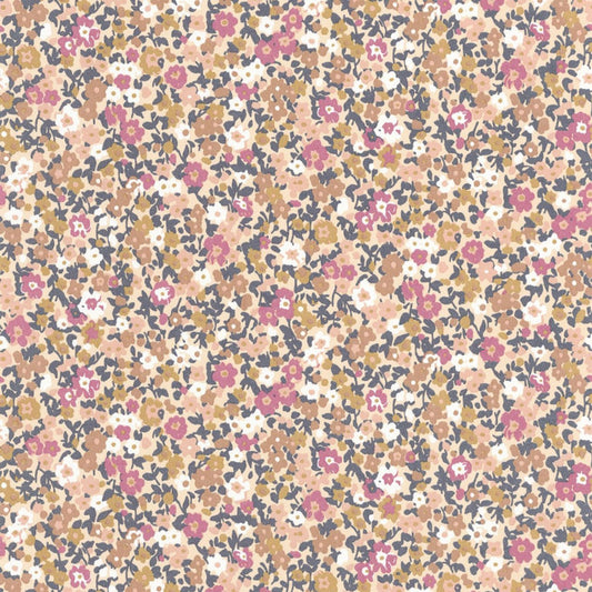 Pansy Flower Market Wallpaper - Lilas / Beige Rose - Casadeco - 89215404 - Premier Wallcovering