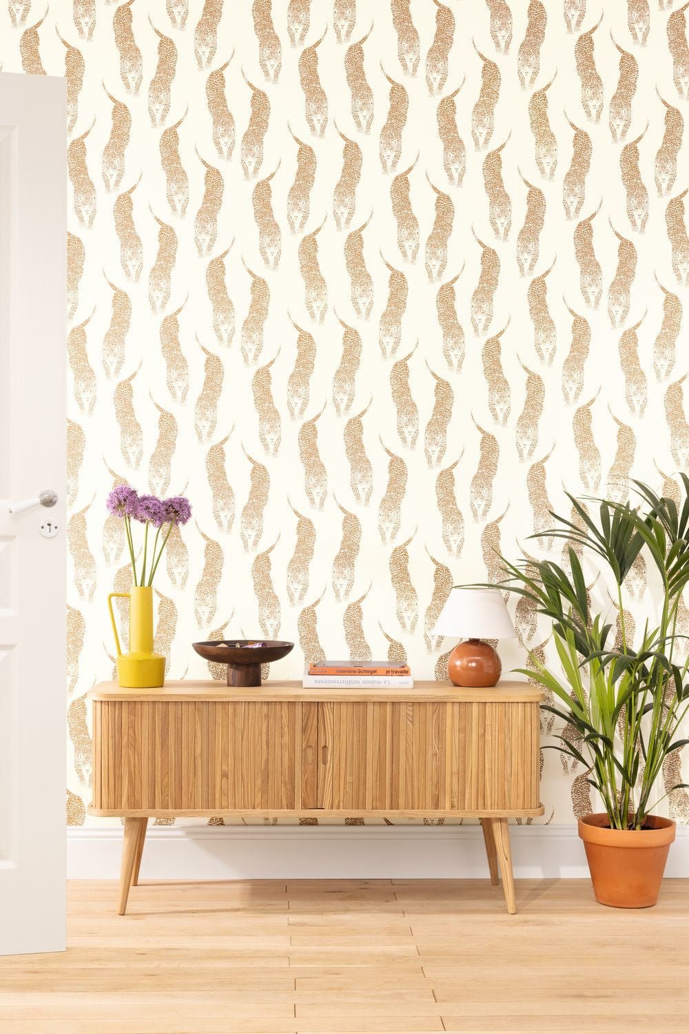 Panthera Wallpaper - Blanc - Caselio - 104920281 - Premier Wallcovering