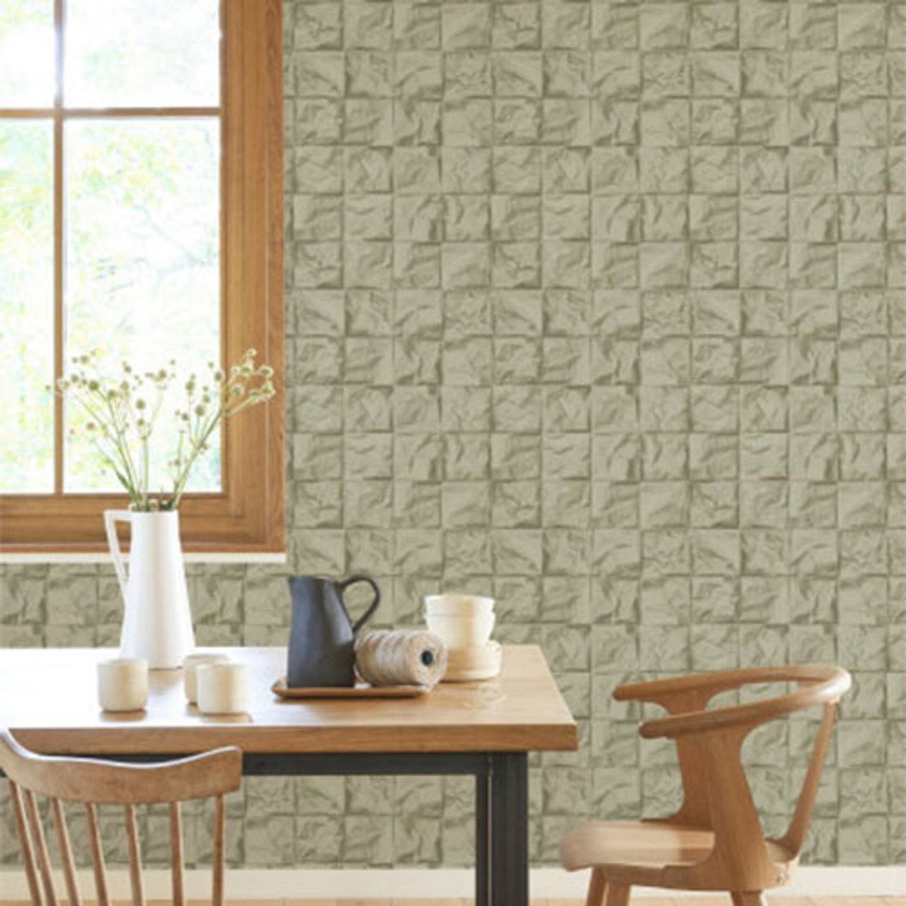 Papier Froisse Papercraft Wallpaper - Toundra - Casadeco - 89647404 - Premier Wallcovering
