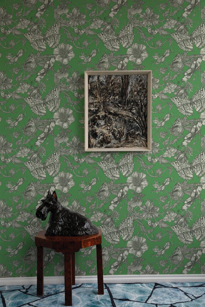 Papillon Wallpaper - Oleander - Timorous Beasties - BTN/PAP/TXMT/04 - Premier Wallcovering