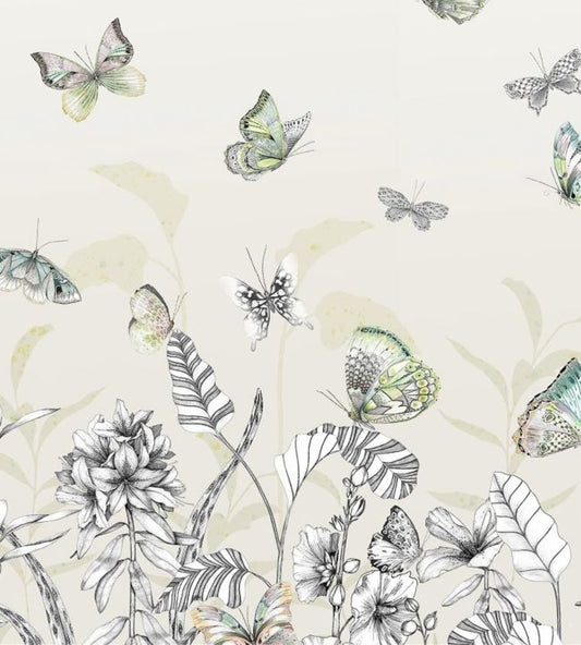 Papillons Wallpaper - Birch - PDG1058/01 - Designers Guild - Premier Wallcovering