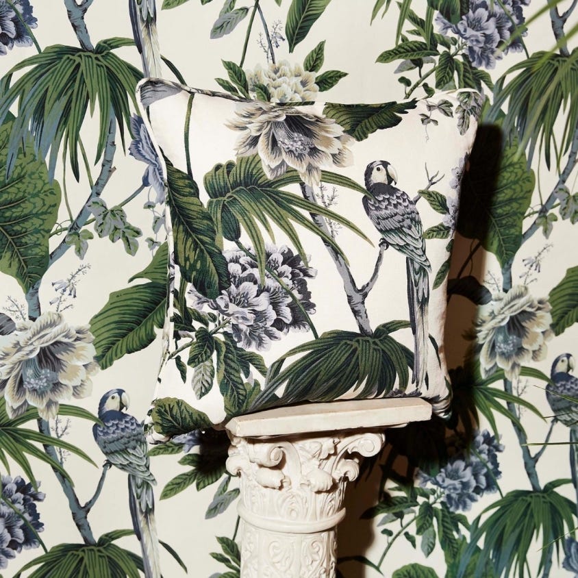 Paradisa Cotton Linen Fabric - Off White - House of Hackney - 1-FA-PAR-CL-WHT-XXX-XXX - Premier Wallcovering