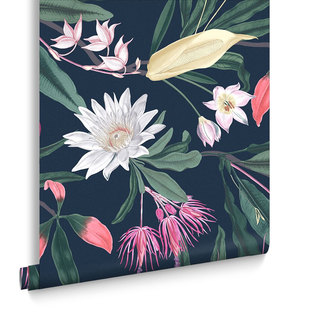 Paradise Wallpaper - Midnight - Graham & Brown - 107601 - Premier Wallcovering