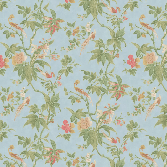 Paradise Wallpaper - Sky Blue - Little Greene - 0247PABLUEZ - Premier Wallcovering
