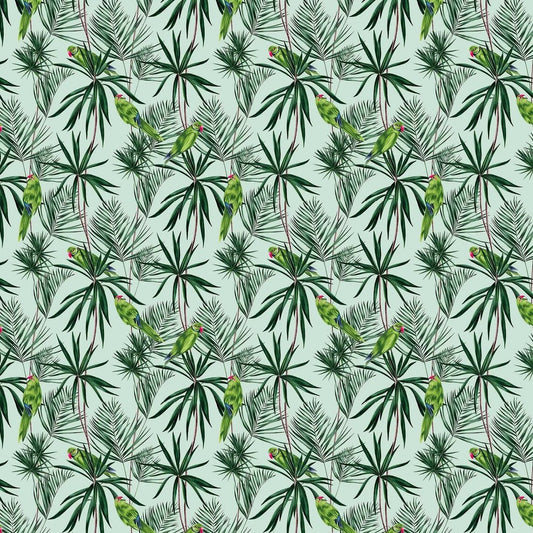 Paradise Wallpaper - Duck Egg - Ohpopsi - WLD53124W - Premier Wallcovering