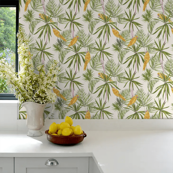 Paradise Wallpaper - Chalk - Ohpopsi - WLD53125W - Premier Wallcovering
