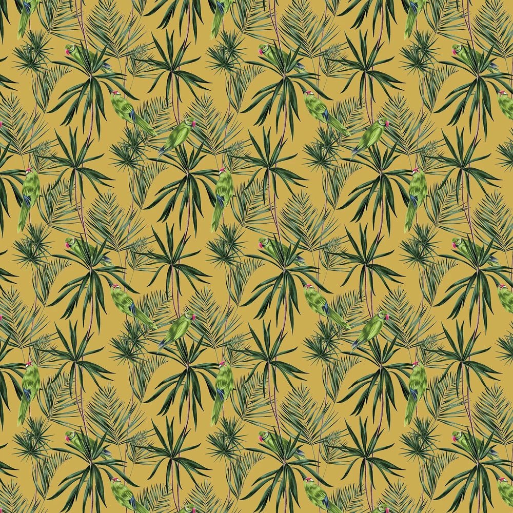 Paradise Wallpaper - Mustard - Ohpopsi - WLD53126W - Premier Wallcovering